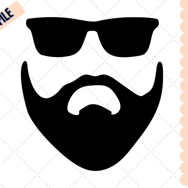 Bearded Man SVG, SVG, Eps, Dxf, Png, pdf Cricut, Silhouette, Instant Download Stylistic, Modern, Trendy, shirt