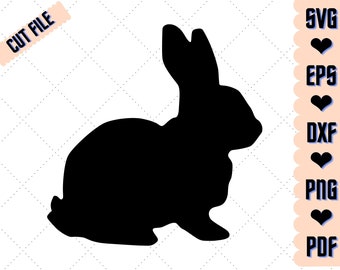 Paashaas, konijn - Instant digitale download, svg, eps, dxf, pdf, png, inbegrepen bestanden!