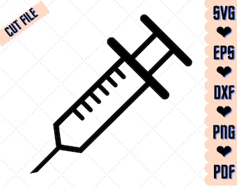 Spuit-SVG: medische grafische vectorbestanden (digitaal bestand)