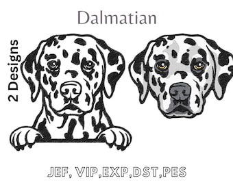 Dalmatian Dog Breed, Embroidery Design,  Easy Machine Embroidery, Digital File