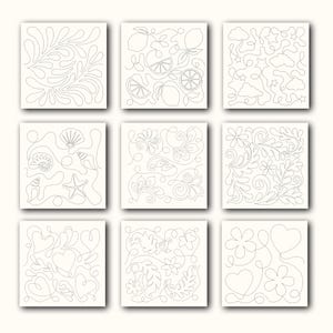 Bundle of 9 Quilting Embroidery Designs – Digital Machine Embroidery Patterns for Quilters