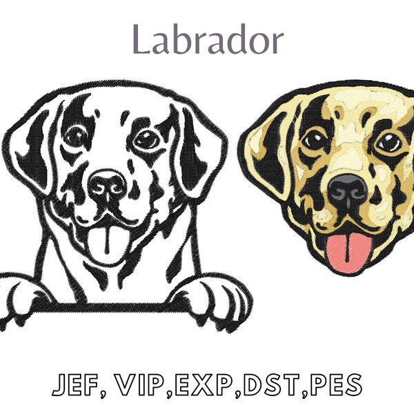 Labrador Dog Breed, Embroidery Design,  Easy Machine Embroidery, Digital File