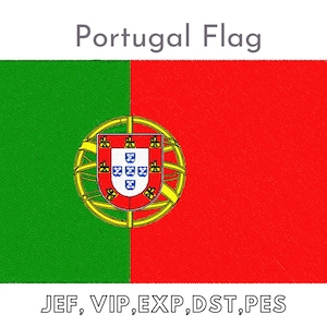 Portugal Flag,  Machine Embroidery Files, Instant Download