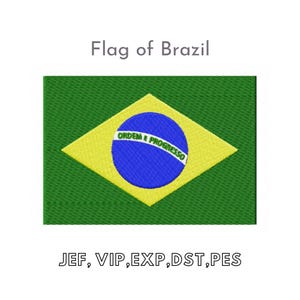 Flag of Brazil, Brazil, Machine Embroidery Files, Instant Download