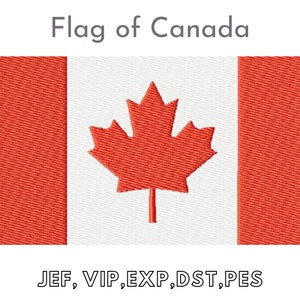 Flagge von Kanada, Kanada, Maschinenstickdateien, Sofortiger Download