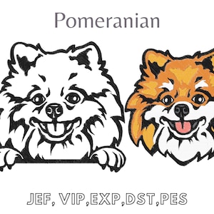 Pomeranian Dog Breed, Embroidery Design,  Easy Machine Embroidery, Digital File