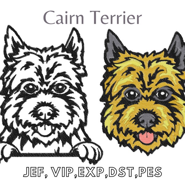 Cairn Terrier,  Easy Machine Embroidery, Digital File