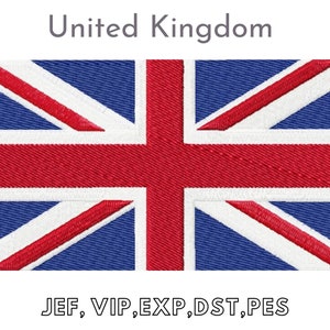 May include: The Union Jack, the national flag of the United Kingdom, is a red, white, and blue flag with a cross of St. George in the centre. The flag is often referred to as the Union Jack.