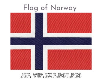 Flag of Norway, Norway, Machine Embroidery Files, Instant Download