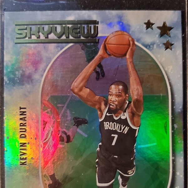 Kevin Durant Brooklyn Nets Panini NBA Hoops Winter Edition 2021-22 Skyview Holo/Foil Insert