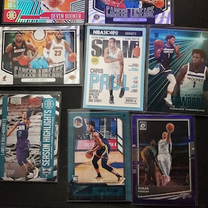 NBA baloncesto paralelo / insertar reempaquetes, caliente, paquetes misteriosos 7 cartas leer descripción!
