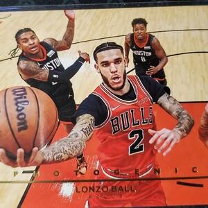 Lonzo Ball Chicago Bulls Panini Photogenes Debüt Hobby 2021-22 Gold Folien Basiskarte