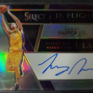 Larry Nance Jr. Los Angeles Lakers / New Orleans Pelicans Panini Select In Flight On Card Autograph 73/199