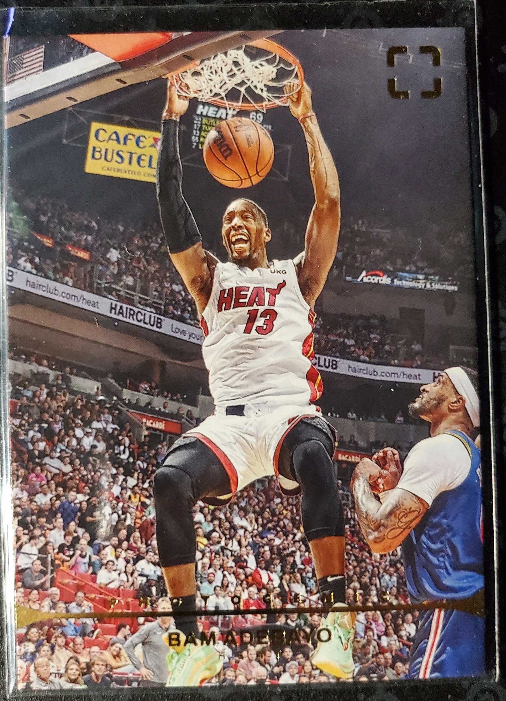 Bam Adebayo Miami Heat Panini Photogenic Debut Hobby 2021-22 Gold Foil Base Card
