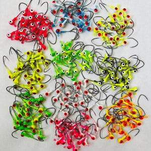 1/32 1/16 1/8oz Crappie Jig Heads Fishing Hooks Panfish-Crappie-Panfish-Trout-Bass