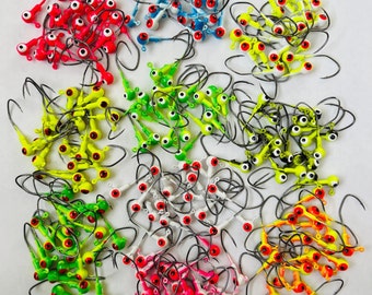 1/32 1/16 1/8oz Crappie Jig Heads Fishing Hooks Panfish-Crappie-Panfish-Trout-Bass