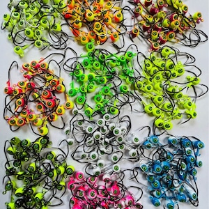 1/32 1/16 1/8oz Crappie Jig Heads Fishing Hooks Panfish-Crappie-Panfish-Trout-Bass
