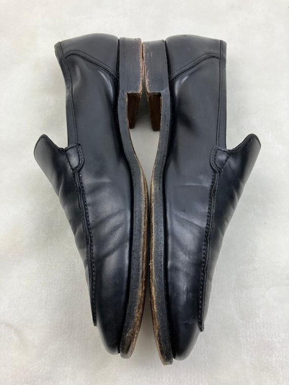Vintage Crockett & Jones Black Leather Kent Loafer Shoes UK 9 US 