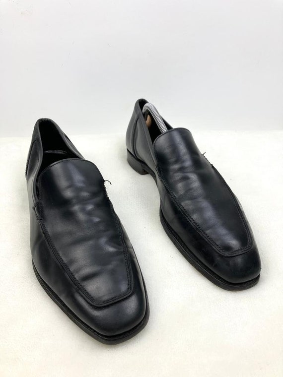 Vintage Crockett & Jones Black Leather Kent Loafer Shoes UK 9 US 