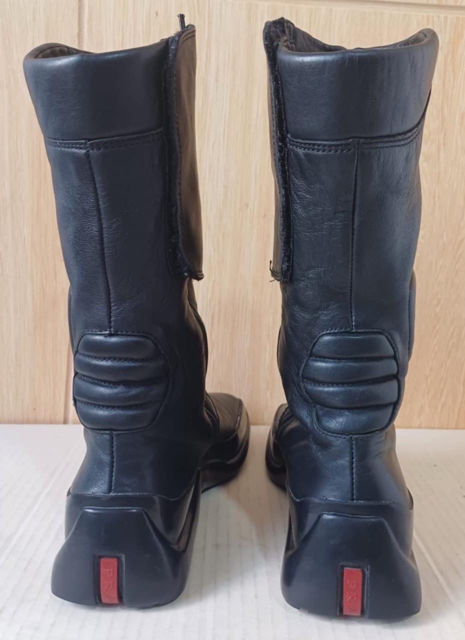 Prada FW1999 Black Leather Moto Boots – Vintage Designer