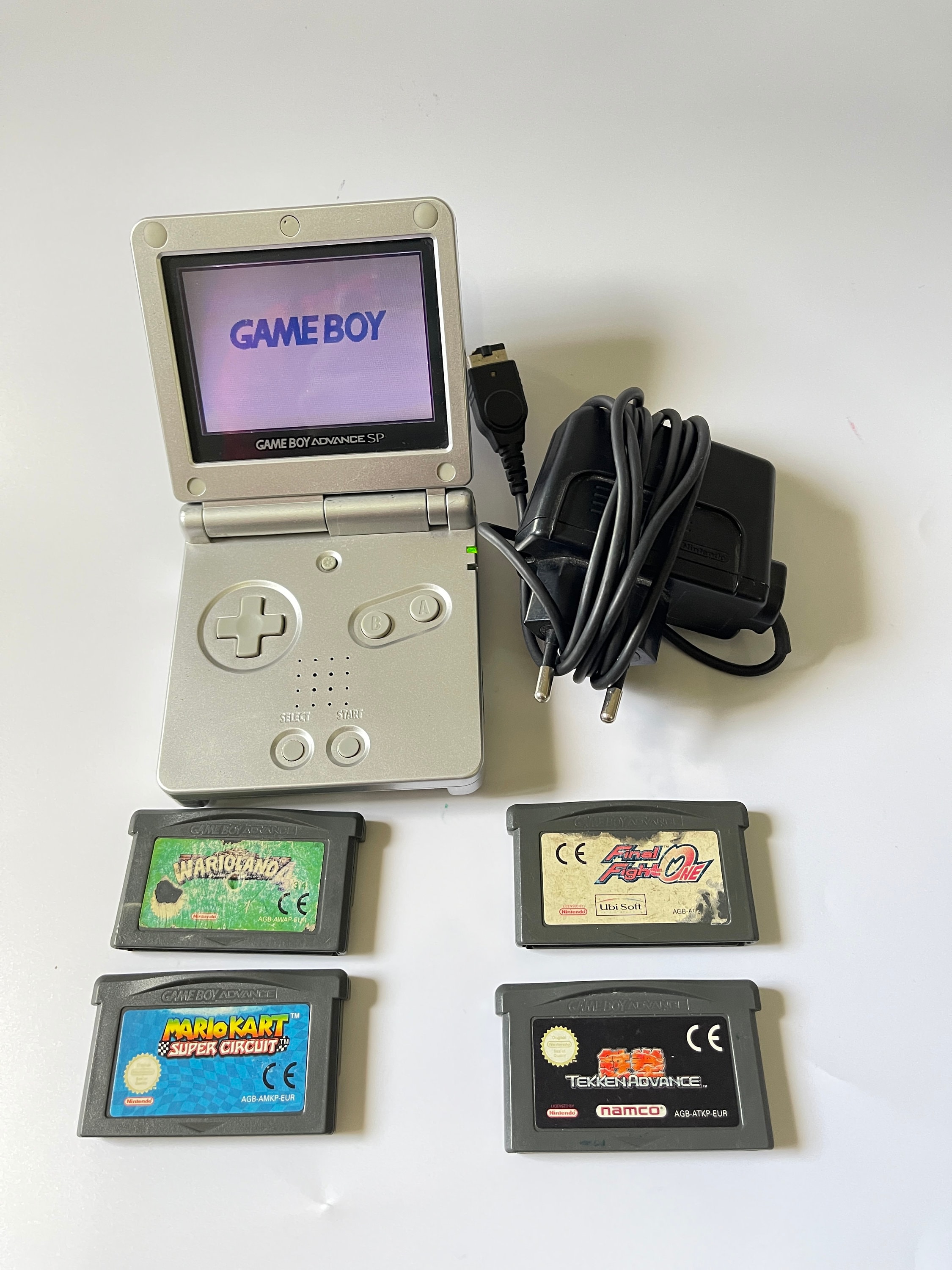 Nintendo Game Boy Advance SP Silver Video Game Console AGS 001 - Etsy