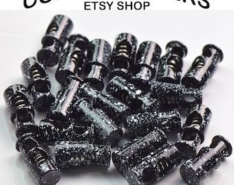 OREO SPECKLE Metal Classic Cord Stoppers Lace Locks For Shoelaces Laces Strings & Cords Alike Ships From The USA