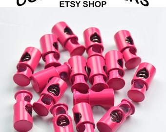 SOUTH BEACH Pink Speckle Metal Classic Cord Stoppers Lace Locks For Shoelaces Laces Strings & Cords Alike Ships From The USA