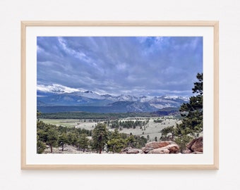 Rocky Mountain National Park Trees, Hills and Mountains Landscape - Instant Digital Download Photography