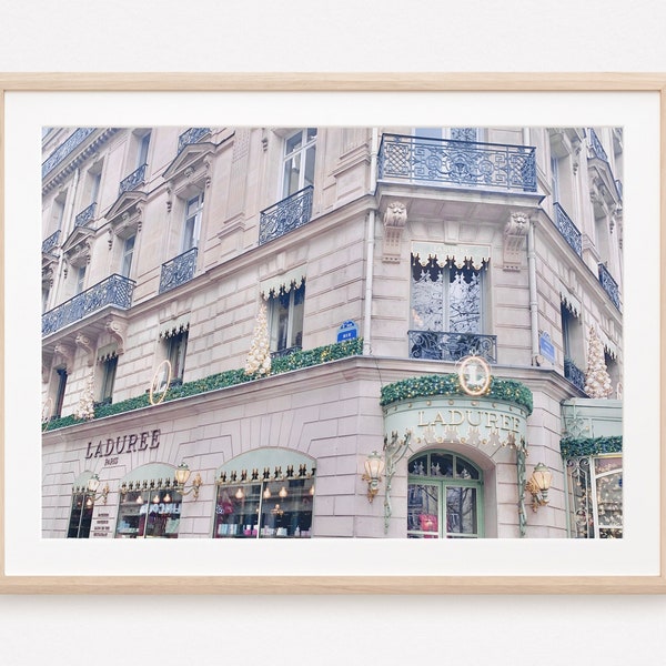 Laduree Paris Shop in Winter - Instant Download Photography