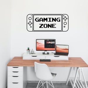 Gaming Zone Wall Decal Sticker, Gamer Wall Art