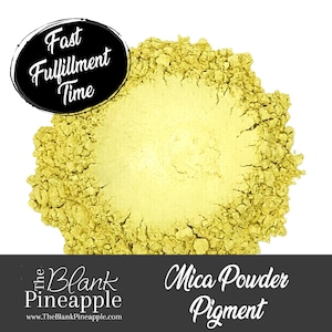 Canary Pearlescent Mica Powder Pigment, 10g, Yellow Mica Pigment