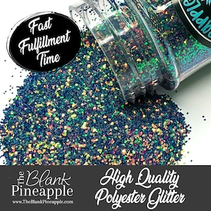Misty Beach Medium Cut Color Shifting Glitter, 2oz Shaker Bottle (56g)