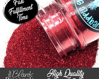 Ruby Doo Ultra Fine Metallic Glitter, 2oz Shaker Bottle (56g), Red Glitter