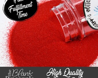 Candy Apple Ultra Fine Cut Metallic Glitter, 2oz (56g) Shaker Bottle, Red Polyester Glitter