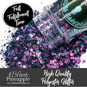 Azalea Chunky Mix Color Shifting Glitter, 2oz (56g) Shaker Bottle