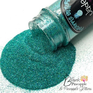 Jade Ultra Fine Cut Holographic Glitter PET Polyester 2oz. Shaker Bottle, Green Holographic Glitter