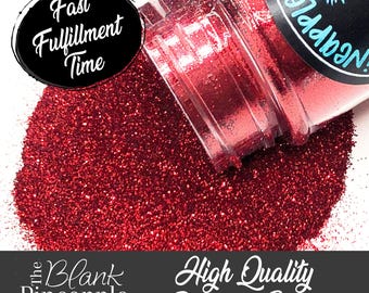 Scarlet Ultra Fine Metallic Red Glitter, 2oz Shaker Bottle (56g)