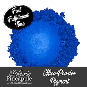 Blueberry Pearlescent Mica Powder Pigment, 10g, Blue Mica Pigment