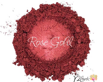 Rose Gold - Mica Powder Pigment 10g Jar, Pearlescent Rose Gold Pigment