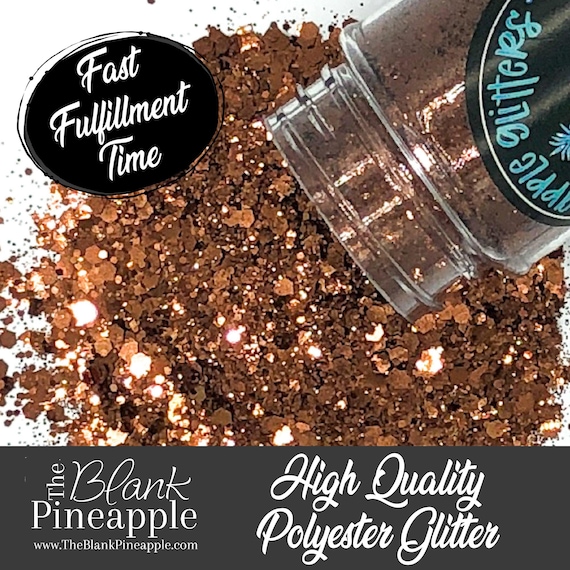 Italian Roast Chunky Mix Metallic Brown Polyester Glitter, 2oz (56g) Shaker Bottle