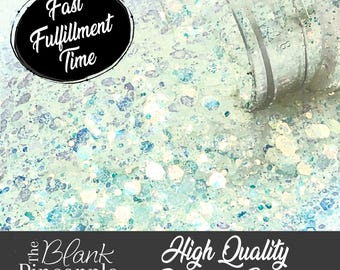 Ocean Ice Chunky Mix Opal Iridescent Glitter, 2oz Shaker Bottle (56g)