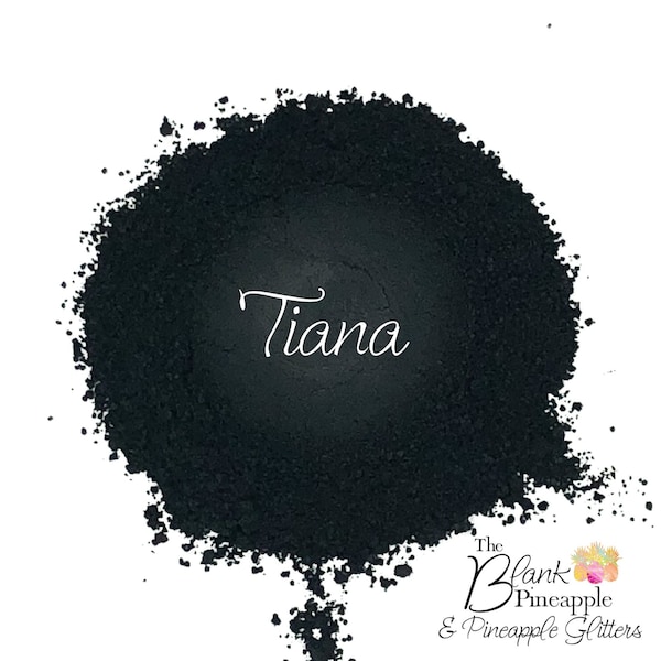 Tiana - Mica Powder Pigment 10g Jar, Pearlescent  Black Mica Pigment