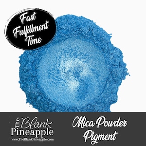 Cornflower Pearlescent Mica Powder Pigment, 10g, Blue Mica Pigment