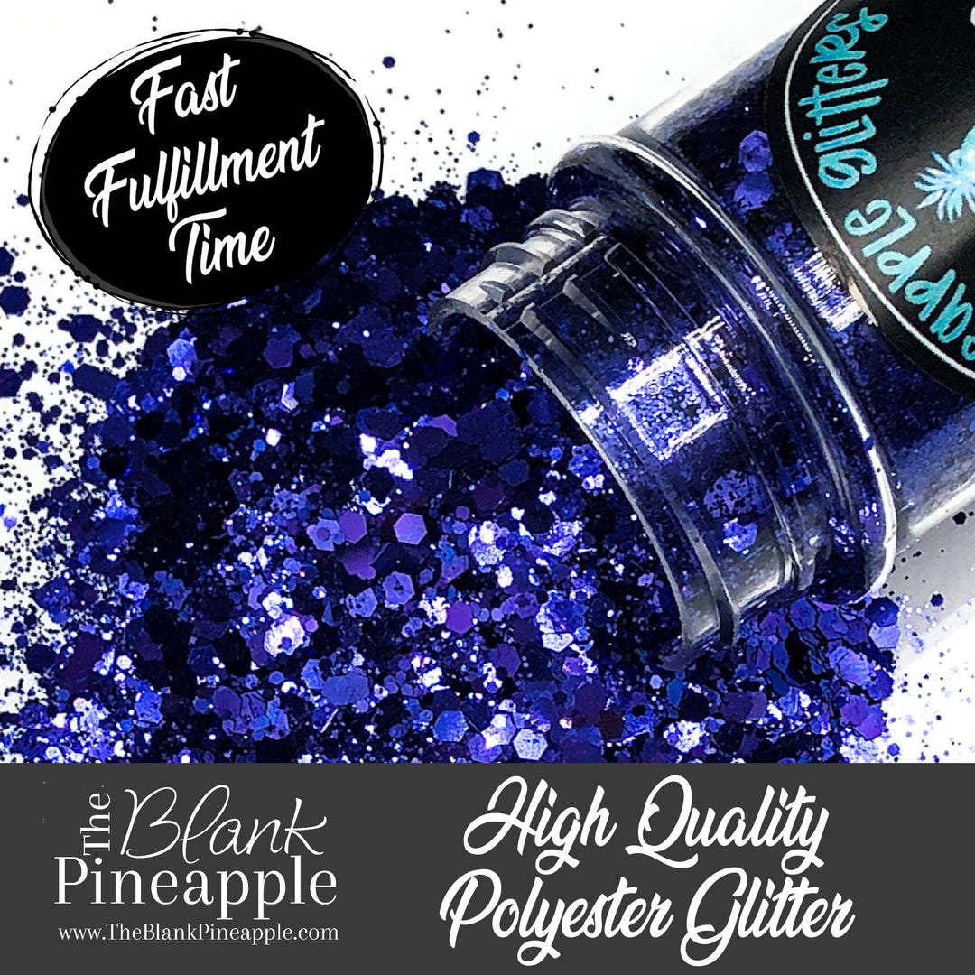 Blue-tiful Chunky Mix Metallic Glitter, 2oz (56g) Shaker Bottle, Blue ...