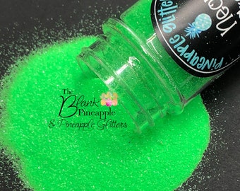 Neon Green Fluorescent Ultra Fine Cut Glitter PET Polyester 2oz. Shaker Bottle