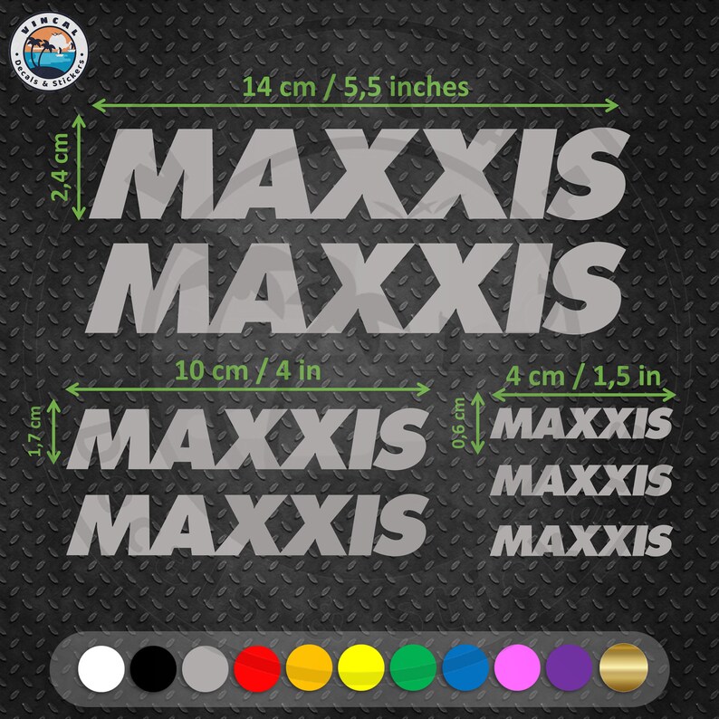 7x Maxxis Sticker Decal Bike Tires Sponsor MTB Maxis Aufkleber Adesivi