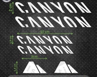 6x Canyon Logo Bici Bicicletta Vinile Adesivo Decalcomania Vinile Adesivo Auto Moto Laptop Parete Finestra Autocollant Caravan Bici