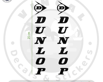 X2 Stickers Dunlop Logo Vinyl Adhesive Decal Vinyl Snow Sticker Car Motorbike Laptop Wall Window Suspension Fork