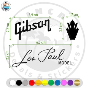 GIBSON Les Paul MODEL リペア用ロゴデカール インレタタイプの