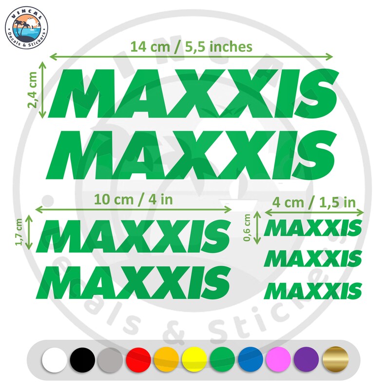 7x Maxxis Sticker Decal Bike Tires Sponsor MTB Maxis Aufkleber Adesivi